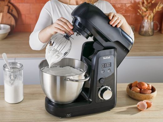 Tefal Tefal kitchen machine Bake Partner + 1100W, cup-iron, case-plastic, nozzles-9, black QB5458F0 фото