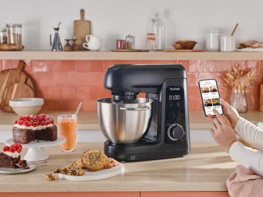 Tefal Tefal kitchen machine Bake Partner + 1100W, cup-iron, case-plastic, nozzles-9, black QB5458F0 фото