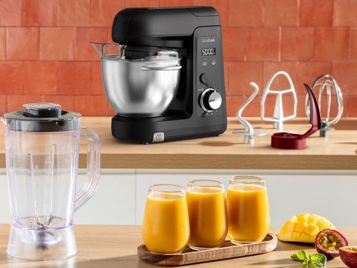 Tefal Tefal kitchen machine Bake Partner + 1100W, cup-iron, case-plastic, nozzles-9, black QB5458F0 фото