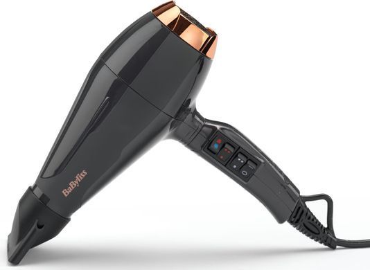 BaByliss Фен Air Pro, 2200Вт, 2 режими, дифузор, іоніз-я, хол. обдув, чорний 6719DE фото