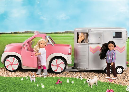 Транспорт для кукол LORI Джип розовый с FM радио LO37033Z фото