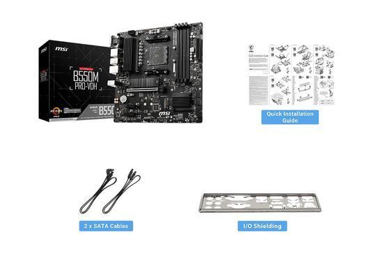 MSI Материнcька плата B550M PRO-VDH sAM4 B550 4xDDR4 M.2 HDMI DP D-Sub mATX 911-7C95-084 фото