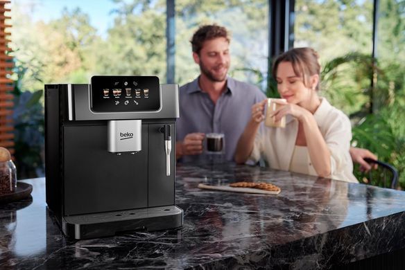 Beko Кофемашина Beko 2.0л, зерно + молоко, ручной капучинатор, авторецептов - 5, черный CEG7302B фото