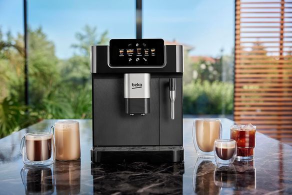 Beko Кофемашина Beko 2.0л, зерно + молоко, ручной капучинатор, авторецептов - 5, черный CEG7302B фото