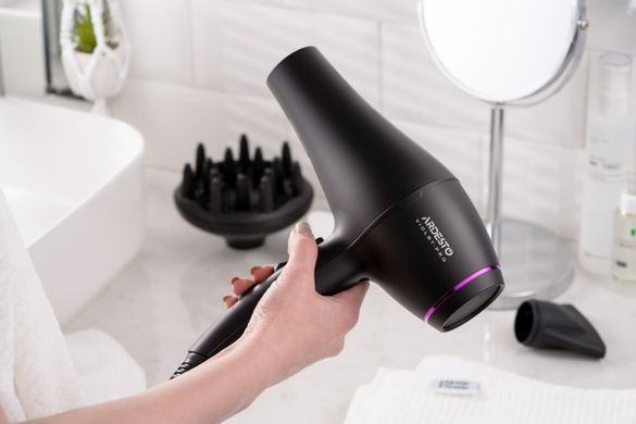 ARDESTO Фен Violet PRO HD-Y222PRO , 1850-2200Вт, 2 скорости, 3 темп.режима, диффузор, черный HD-Y222PRO фото