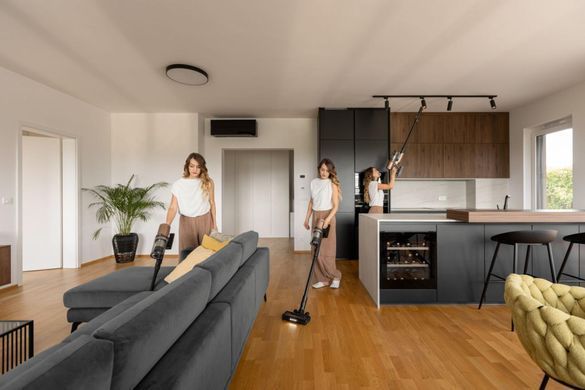 Gorenje Пилосос Gorenje бездротовий, 125Вт, конт пил -0.6л, автон. робота до 60хв, HEPA, підсвічування, індикатор, турбощітка, бронзовий SVC259449NDCO фото