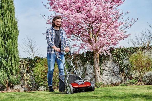 Einhell Газонокосилка аккум ручная GE-HM 18/38 Li - Solo, 18В, PXC, 38 см, 45 л, 14-38 мм 3414200 фото