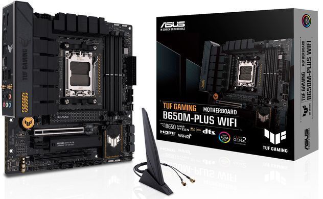 ASUS Материнcкая платаTUF GAMING B650M-PLUS WIFI sAM5 B650 4xDDR5 M.2 HDMI DP WiFi BT mATX 90MB1BF0-M0EAY0 фото