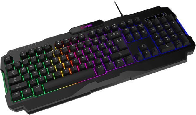 MSI Клавіатура мембранна MSI FORGE GK100 104key, USB-A, EN/UKR/RU, ColorLED, чорний S11-04UA221-HH9 фото