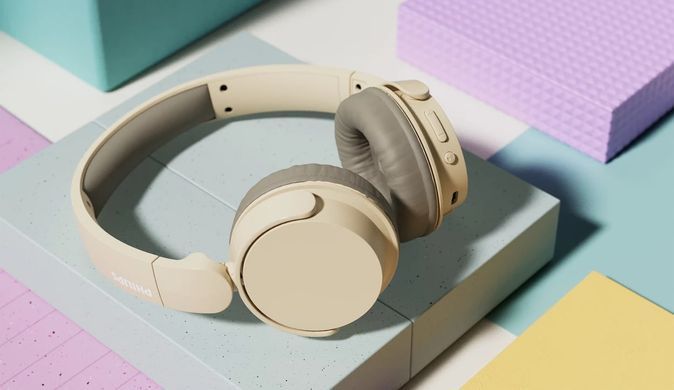 Philips Наушники On-ear TAH3209 BT 5.3, Wireless, Mic, Бежевый TAH3209BG/00 фото