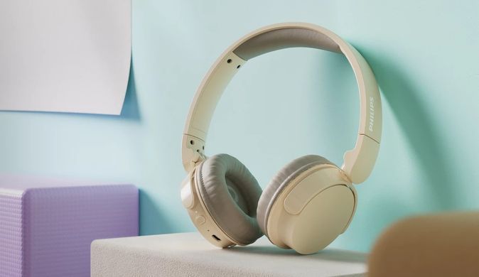 Philips Наушники On-ear TAH3209 BT 5.3, Wireless, Mic, Бежевый TAH3209BG/00 фото
