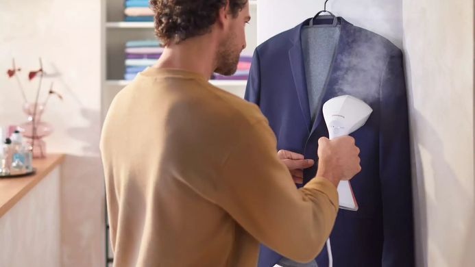 Philips Відпарювач компактний 8000 Series, 1600Вт, 230мл, постійна пара - 32гр, керам. підошва, білий GC801/10 фото