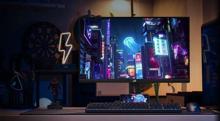 ASUS Монітор 27" ROG Strix XG27ACMG HDMI, DP, USB-C, Audio, IPS, 2560x1440, 270Hz, 1ms, sRGB 125%, AdaptiveSync, Pivot, HDR400 90LM0A60-B01370 фото
