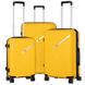 Набір пластикових валіз 2E, SIGMA EXP, (L+M+S), 4 колеса, жовтий 1 - магазин Coolbaba Toys