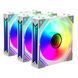 2E Gaming Комплект вентиляторов 2E GAMING Air Cool ACF120MB-ARGB, 3x120мм, 2000rpm, 4pin PWM +5VARGB, 20.5dBa, белый