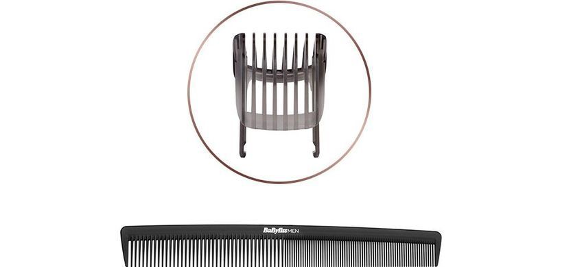 BaByliss Машинка для стриження, мережа+акум., вібраційний мотор, насадок-1, сталь, чорно-коричневий E974E фото