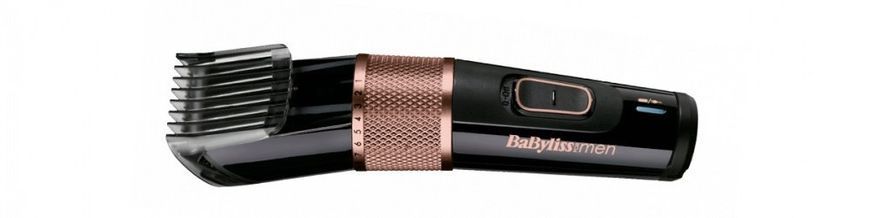 BaByliss Машинка для стриження, мережа+акум., вібраційний мотор, насадок-1, сталь, чорно-коричневий E974E фото