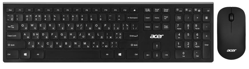 Acer Комплект клавиатура и мышь OKR030, WL, EN/UKR/RU, чёрный ZL.KBDEE.00Z фото