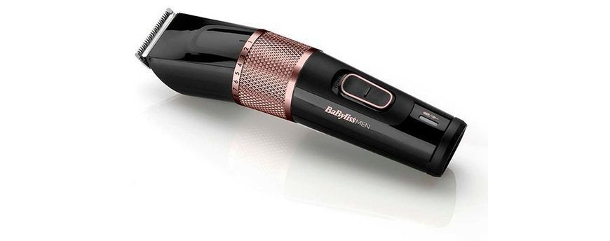BaByliss Машинка для стриження, мережа+акум., вібраційний мотор, насадок-1, сталь, чорно-коричневий E974E фото