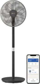 Philips Вентилятор Philips напольный Series 3000, 40см, 48Вт, управление сматфоном, регулировка высоты, черный
