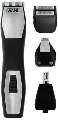 Moser Тример WAHL Groomsman, для бороди, вусів, брів, носа, тіла, акум., роторний мотор, насадок-6, сталь, чорний 09855-1216 фото