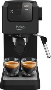 Beko Кавоварка Beko ріжкова 1.1л, мелена, ручний капучинатор, підігрів чашок, авторецептів - 2, дисплей, чорний CEP5302B фото