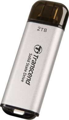 Transcend Портативний SSD 2TB USB 3.1 Gen 2 Type-C ESD300 Silver TS2TESD300S фото