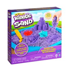 Набір піску для дитячої творчості - KINETIC SAND ЗАМОК З ПІСКУ (фіолетовий,454 г, формочки, лоток) - купити в інтернет-магазині Coolbaba Toys