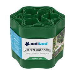Стрічка газонна Cellfast, бордюрна, хвиляста, 15см x 9м, зелений 30-002H фото