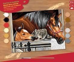 Набор для творчества Sequin Art PAINTING BY NUMBERS SENIOR Трио в конюшне SA1523 фото