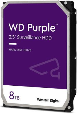 Жесткий диск WD 8TB 3.5" 5640 128MB SATA Purple Surveillance WD84PURZ фото