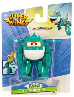 Super Wings Super Wings Transformer Toy Transforming Tino, 10cm EU780623 фото