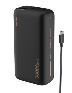 Портативное зарядное устройство Power Bank TECNO 30000mAh 22.5W Black TPB-P302 фото