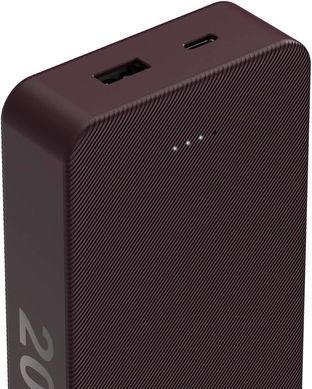 HAMA Акумулятор портативний літій-іонний Power Bank Hama 20000 мА&middot;год, USB-C, USB-A, plum 00201715 фото
