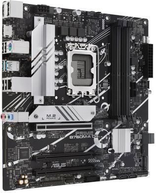 ASUS Материнcкая плата PRIME B760M-A D4-CSM s1700 B760 4xDDR4 M.2 HDMI DP mATX CSM 90MB1D00-M1EAYC фото