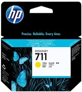 Картридж HP 711 DesignJet T120/T125/T130/T520 Yellow CZ132A фото