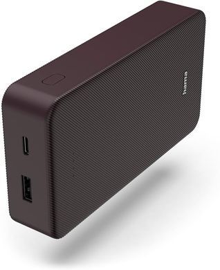 HAMA Акумулятор портативний літій-іонний Power Bank Hama 20000 мА&middot;год, USB-C, USB-A, plum 00201715 фото