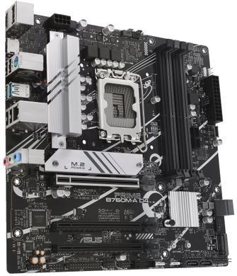 ASUS Материнcкая плата PRIME B760M-A D4-CSM s1700 B760 4xDDR4 M.2 HDMI DP mATX CSM 90MB1D00-M1EAYC фото