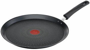 Сковорода Tefal Unlimited для блинов, 25см, покрытие Titanium Extra, индукция, Thermo-Spot, алюм., чёрный G2553872 фото