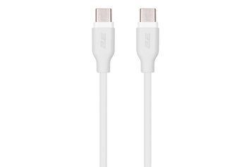 2E Кабель USB-C - USB-C Glow 60W 1m White 2E-CCCC-WH фото