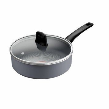 Tefal Сотейник Halo, 24см, з кришкою, алюміній, бакеліт, скло, сірий C3123253 фото