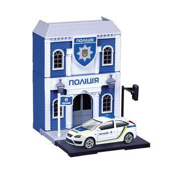 Игровой набор серии Bburago City - НАЦИОНАЛЬНАЯ ПОЛИЦИЯ (участок, автомобиль 1:43) 18-31502U фото
