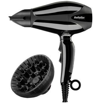 BaByliss Фен, 2400Вт, 3 режими, дифузор, іоніз-я, хол. обдув, чорний 6715DE фото
