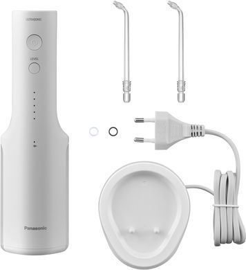 Panasonic Іригатор Panasonic портативний, чаша 200 мл, Li-ion аккум. в компл., 2 насадки, білий EW-DJ66-W321 фото