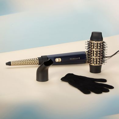 Remington Фен-щітка Sapphire Luxe , 1000Вт, 2 режими, іоніз-я, хол. обдув, кераміка, сапфіровий AS5805 фото