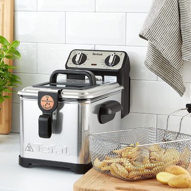 Tefal Фритюрниця Filtra Pro, 2400Вт, ємність-3л, механічне керув., від 150&deg;C до 190&deg;C нержавіюча сталь, чорний FR510170 фото