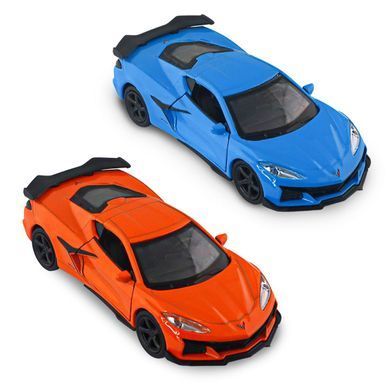 Автомодель - CHEVROLET CORVETTE Z06 2023 (оранжевый, светло-голубой) 250383W фото