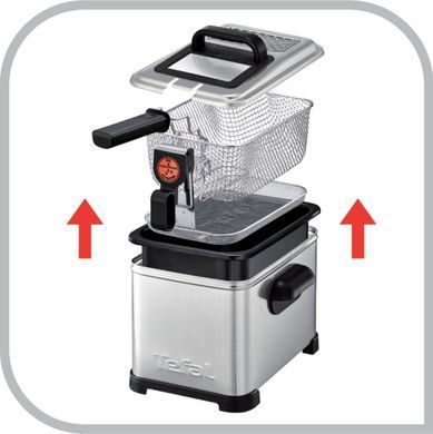Tefal Фритюрниця Filtra Pro, 2400Вт, ємність-3л, механічне керув., від 150&deg;C до 190&deg;C нержавіюча сталь, чорний FR510170 фото