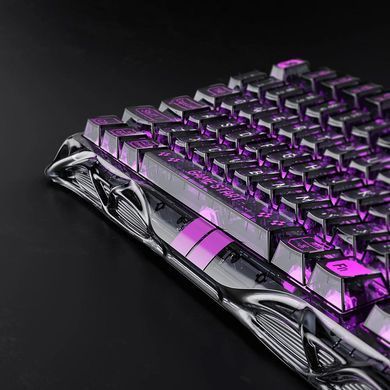 GravaStar Клавиатура механическая Mercury V75 Lite 75keys, Blackcore, USB-A, Transparent Black GSV75LITE_XTAL_BLK фото