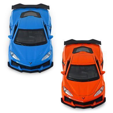 Автомодель - CHEVROLET CORVETTE Z06 2023 (оранжевый, светло-голубой) 250383W фото